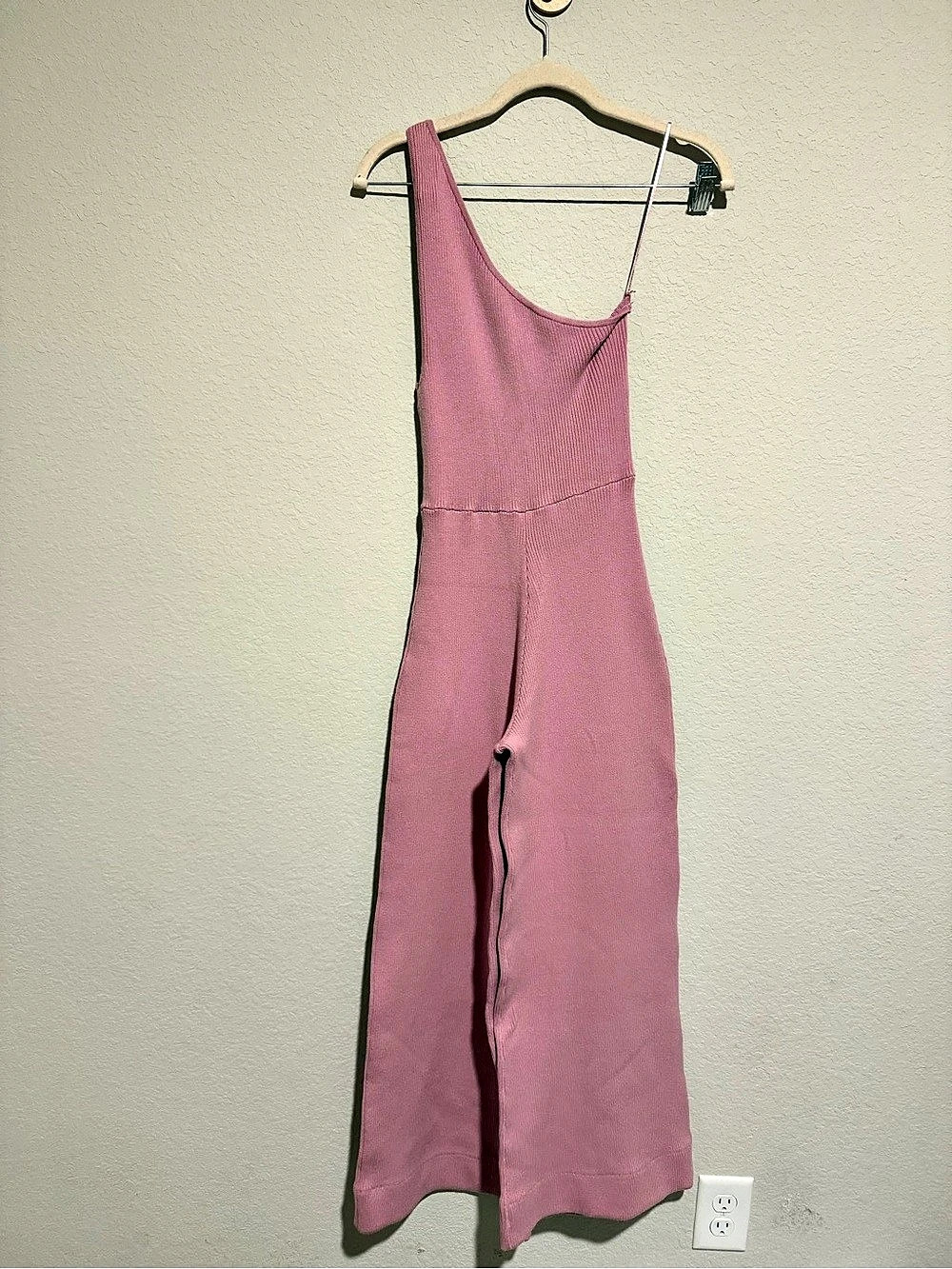 Free People Waverly Jumpsuit Pink Wide Leg